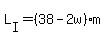 L%5BI%5D+=+%2838-+2w%29m