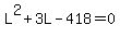L%5E2%2B3L-418=0