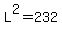 L%5E2=232