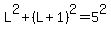 L%5E2+%2B+%28L%2B1%29%5E2+=+5%5E2