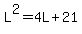 L%5E2+=+4L%2B21
