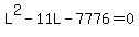 L%5E2-11L-7776=0
