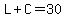 L+%2B+C+=+30