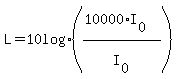 L+=+10+log%28%2810000%2A+I%5B0%5D%29%2FI%5B0%5D%29