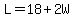 L+=+18+%2B+2W
