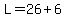 L+=+26+%2B+6