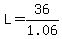 L+=+36%2F1.06
