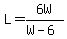 L+=+6W%2F%28W-6%29