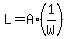 L+=+A%2A%281%2FW%29
