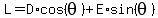 L+=+D%2Acos%28theta%29+%2B+E%2Asin%28theta%29
