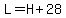 L+=+H+%2B+28