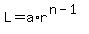 L+=+a%2Ar%5E%28n-1%29