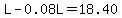 L-0.08L=18.40