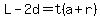 L-2d=t%28a%2Br%29