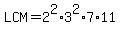 LCM=2%5E2%2A3%5E2%2A7%2A11