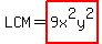 LCM+=highlight%289x%5E2y%5E2%29