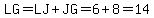 LG=LJ%2BJG+=+6%2B8=14