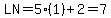 LN=+5%281%29%2B2=7