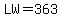 LW=363