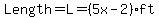 Length=+L+=+%285x-2%29+ft