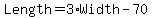 Length+=+3%2AWidth+-+70