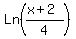 Ln%28%28x%2B2%29%2F4%29
