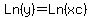 Ln%28y%29=Ln%28xc%29