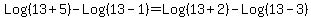 Log%2813%2B5%29+-+Log%2813-1%29+=+Log%2813%2B2%29+-+Log%2813-3%29