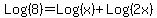 Log%288%29+=+Log%28x%29%2BLog%282x%29