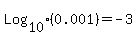 Log%5B10%5D%280.001%29+=+-3