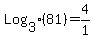 Log%5B3%5D%2881%29+=+4%2F1