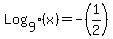 Log%5B9%5D%28x%29+=+-%281%2F2%29