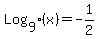 Log%5B9%5D%28x%29+=+-1%2F2