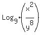 Log%5B9%5D%28x%5E2%2Fy%5E8%29