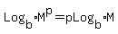 Log%5Bb%5DM%5Ep+=+pLog%5Bb%5DM