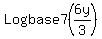 Log+base7+%286y%2F3%29