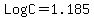 LogC+=+1.185