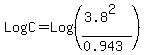 LogC+=+Log%28%283.8%5E2%29%2F%280.943%29%29+