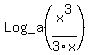 Log_a%28x%5E3%2F3x%29