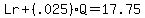 Lr%2B%28.025%29Q=17.75