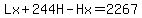 Lx%2B244H-Hx=2267