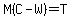 M%28C-W%29=T