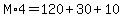 M%2A4=120%2B30%2B10