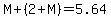 M%2B%282.00%2BM%29=5.64