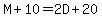 M%2B10=2D%2B20