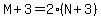 M%2B3=2%28N%2B3%29