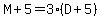 M%2B5=3%28D%2B5%29