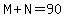 M%2BN=90