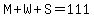 M%2BW%2BS=111