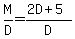 M%2FD+=+%282D%2B5%29%2FD